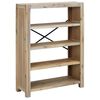 vidaXL Библиотека с 4 рафта, 80x30x110 см, акациево дърво масив