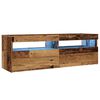 vidaXL ТВ шкаф с LED осветление, 120x35x40 см, инженерно дърво