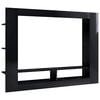 vidaXL ТВ шкаф, черен силен гланц, 152x22x113 см, инженерно дърво