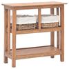 vidaXL Конзолна маса, масивно махагоново дърво, 69x28x70 см