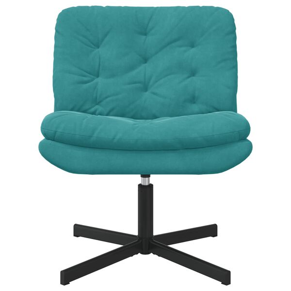 vidaXL Къртящ релаксиращ стол Тюркоаз 63 x 75 x 76 см Кадифе