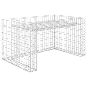 vidaXL Гараж за косачка с повдигнато легло 110x80x60 см стоманена тел