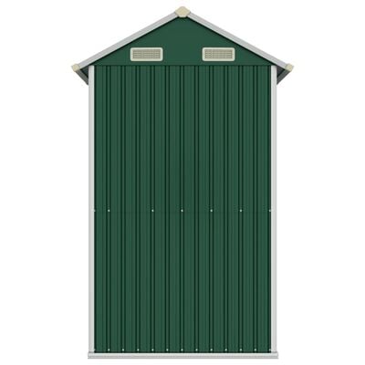 vidaXL Градинска барака, зелена, 192x152,5x237 см, поцинкована стомана
