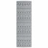 vidaXL Килим за открито, ARAKIL сив, 80x250 см, PP