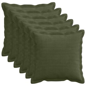 vidaXL Калъфка за възглавница 6 бр. HOUTEN Зелено 30 x 30 cm кордурой