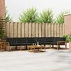 vidaXL Комплект дивани за открито 7 pcs Естествено и черно