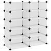 vidaXL Етажерка за обувки, прозрачна, 84x32x88,5 см, PP