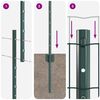 vidaXL Ограда с пост Зелен 1 x 10 m Стомана и PVC