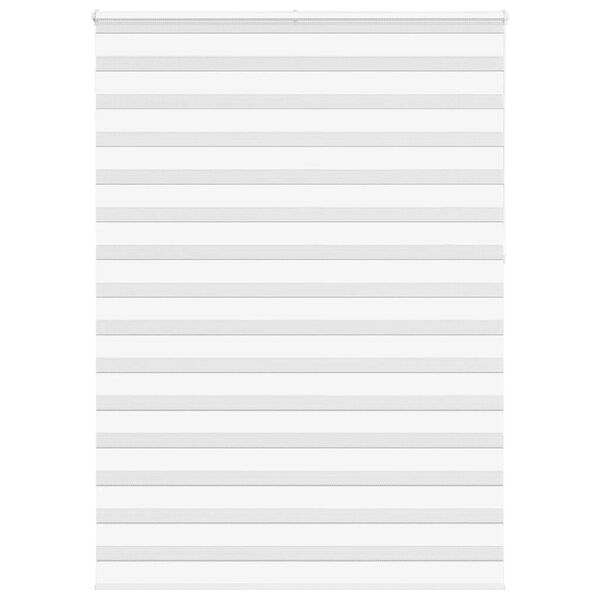 vidaXL Зеброва щора бял 160x230 см ширина на плата 155,9 см полиестер