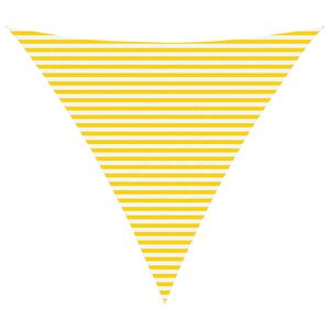 vidaXL Слънчево платно за сянка Жълт и бял 5 x 5 x 5 m