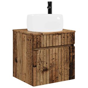 vidaXL Мивка за стена Старо дърво 49 x 44,5 x 66 см