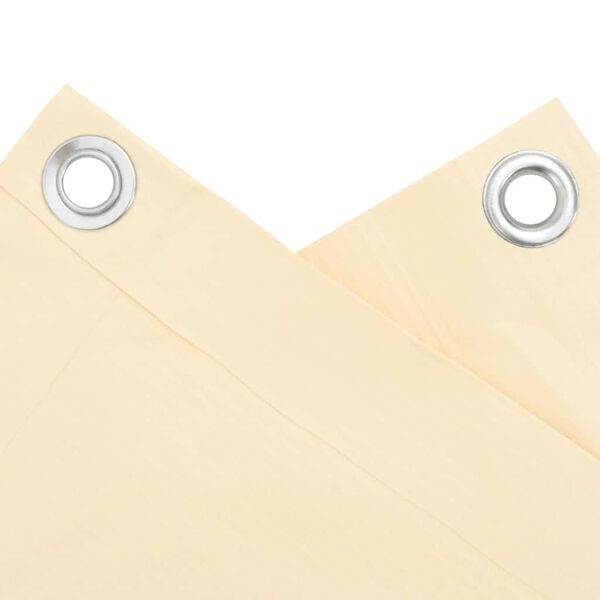 vidaXL Параван за тераса, кремав, 300x75 см, PVC