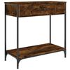 vidaXL Конзолна маса, опушен дъб, 75x34,5x75 см, инженерно дърво