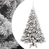 vidaXL Изкуствена коледна елха с топки 120 см 150 LED светодиода
