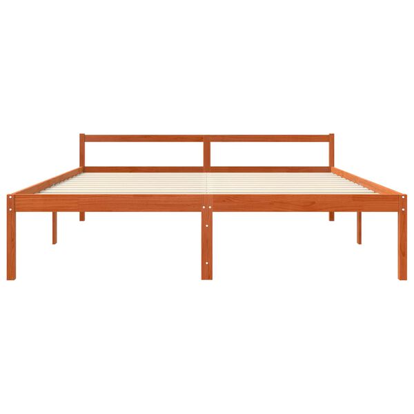 vidaXL Рамка за легло с таблото Кафяво с восъчно покритие 200 x 200 cm