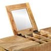 vidaXL Тоалетка, 105x35x75 cм, грубо мангово дърво масив и желязо