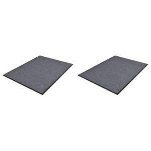 vidaXL PVC постелки за врати 2 бр сиви 90x60 см