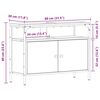 vidaXL Шкаф за мивка в баня със съхранение Старо дърво 80 x 30 x 60 cm