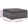 vidaXL Градински лаундж комплект с възглавници 8 части полиратан сив