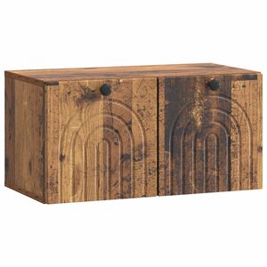 vidaXL Стенно монтиран ТВ шкаф Старо дърво 59,5 x 31 x 30 см