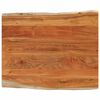 vidaXL Плот за маса, 100x80x3,8см, правоъгълен, акация масив, жив ръб