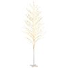 vidaXL LED дърво бяла бреза топло бяло 672 светодиода 400 см