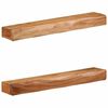 vidaXL Стенни рафтове, 2 бр, 80x17x8 см, акациево дърво масив