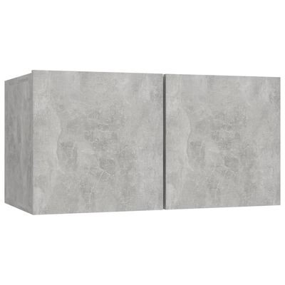 vidaXL Комплект ТВ шкафове от 10 части, бетонно сиви, ПДЧ