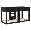vidaXL Двуетажно легло за деца Черния дъб 90 x 190 cm Инженерно дърво