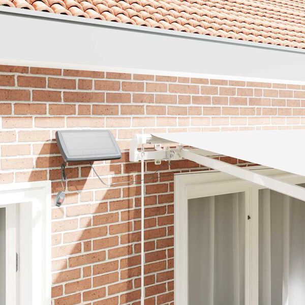 vidaXL Сгъваем навес Бяло 350 x 250 cm Текстил и стомана