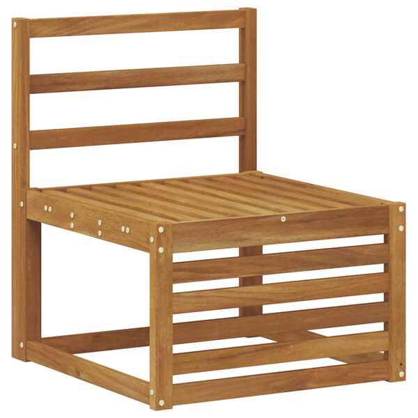 vidaXL Среден диван за открито Солидно акациево дърво Естествен