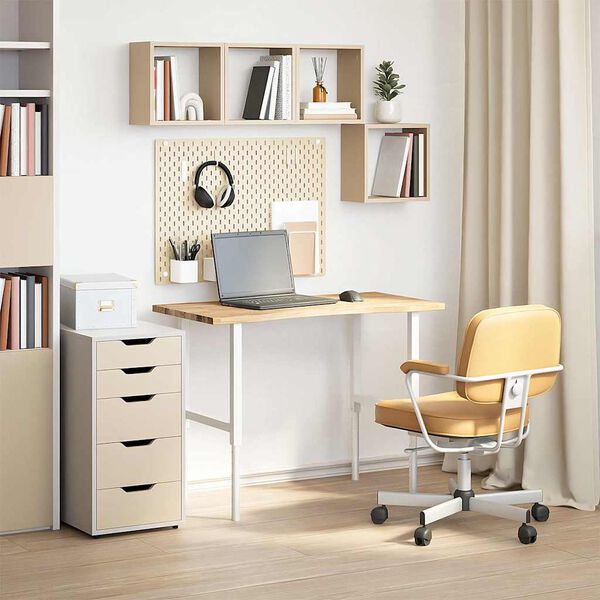 vidaXL Плот на бюро 100x60x2,5 cm необработен масивен дъб правоъгълна