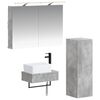 vidaXL Комплект шкафове за баня 4 pcs Бетонно сиво 50 x 14,5 x 70 см