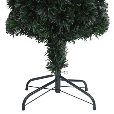 vidaXL Изкуствена тънка коледна елха със стойка 180 см оптично влакно