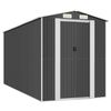 vidaXL Градинска барака антрацит 192x440x223 см поцинкована стомана