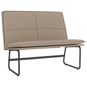 vidaXL Пейка, капучино, 100x75x76 см, изкуствена кожа