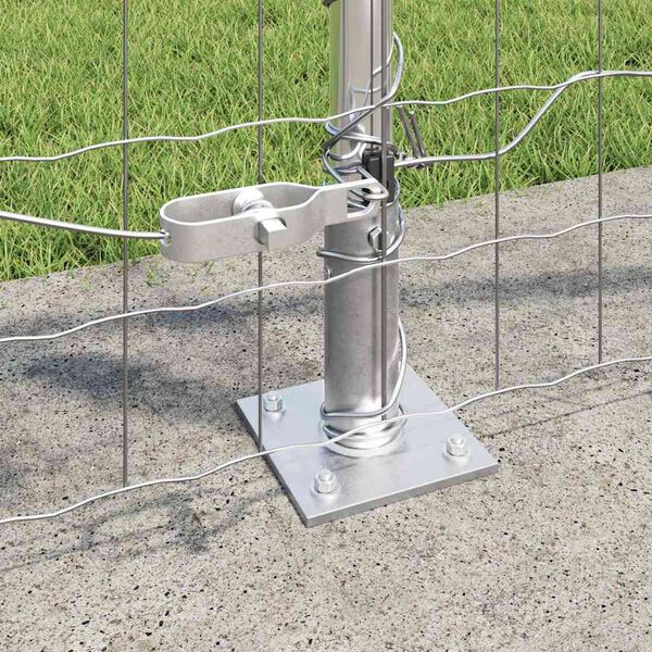 vidaXL Ограда с пост Сребрист 1 x 25 m Стомана