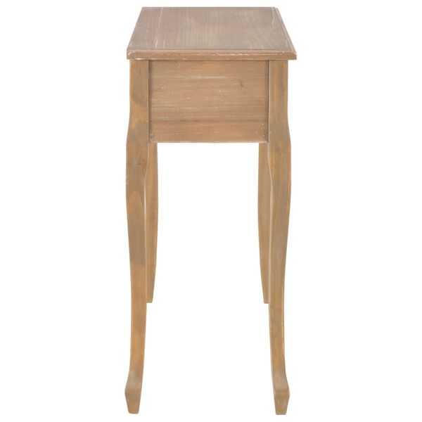 vidaXL Конзолна тоалетна маса с 3 чекмеджета, кафява