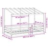 vidaXL Детско легло с покрив, восъчнокафяво, 80x200 см, бор масив