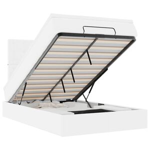 vidaXL Османска легло с матрак, бяло, 120x200 см, изкуствена кожа