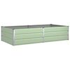vidaXL Кашпа Пастелно зелено 195 x 100 x 45 см Поцинкована стомана