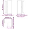 vidaXL Горен кухненски шкаф Бяло 57 x 57 x 100 см Инженерно дърво