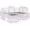 vidaXL Комплект дивани за открито 5 pcs Естествен