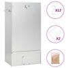 vidaXL BBQ опушвач с дървесен чипс 44,5x29x83 см поцинкована стомана