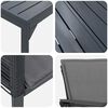 vidaXL Комплект за хранене в градината 7 pcs Антрацит полиратан