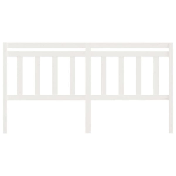 vidaXL Горна табла за легло, бяла, 206x4x100 см, бор масив