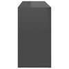 vidaXL Пейка за обувки, сив гланц, 103x30x55 см, ПДЧ