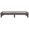 vidaXL Разтегателно дневно легло, без матрак, сиво, 2x(90x200) см
