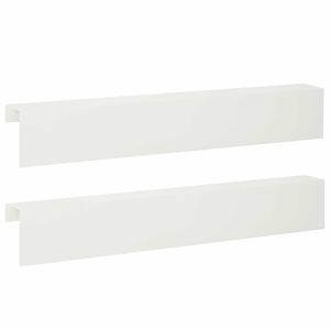 vidaXL Покриващ профил за градина 2 бр. 100 x 10 x 15 cm Стомана Бяло