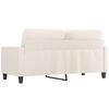 vidaXL 2-местен диван, кремава, 140 см, изкуствена кожа